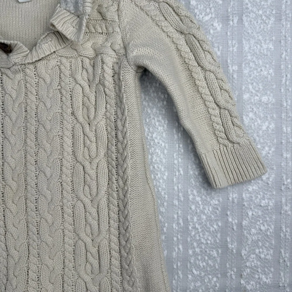 Baby‎ Gap Infant Cable Knit Chunky Romper Size 18 24 Months Fleece Neutral Cozy